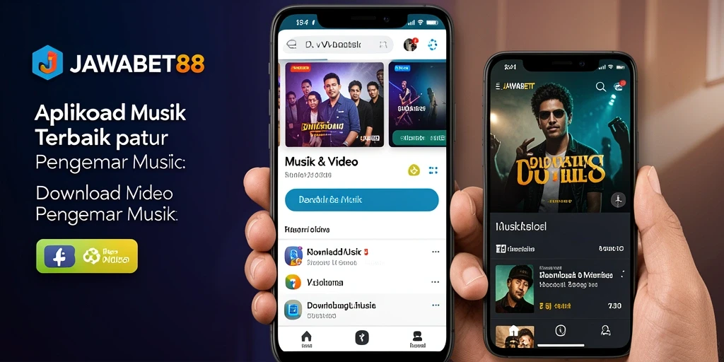 Antarmuka JAWABET88 yang memudahkan pengguna untuk mengunduh musik.