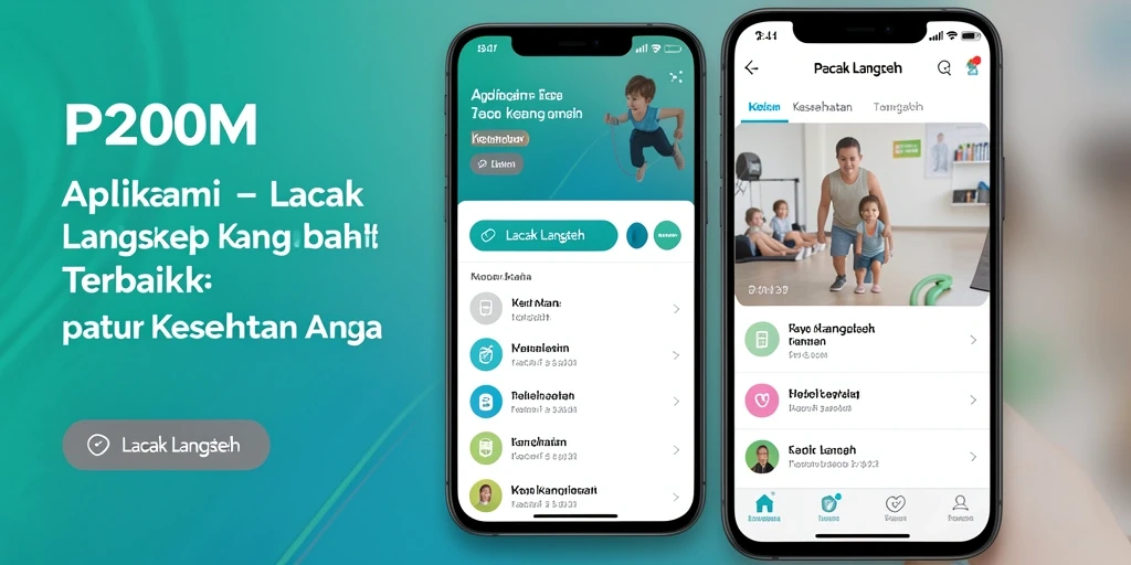Antarmuka P200M yang intuitif untuk melacak langkah.