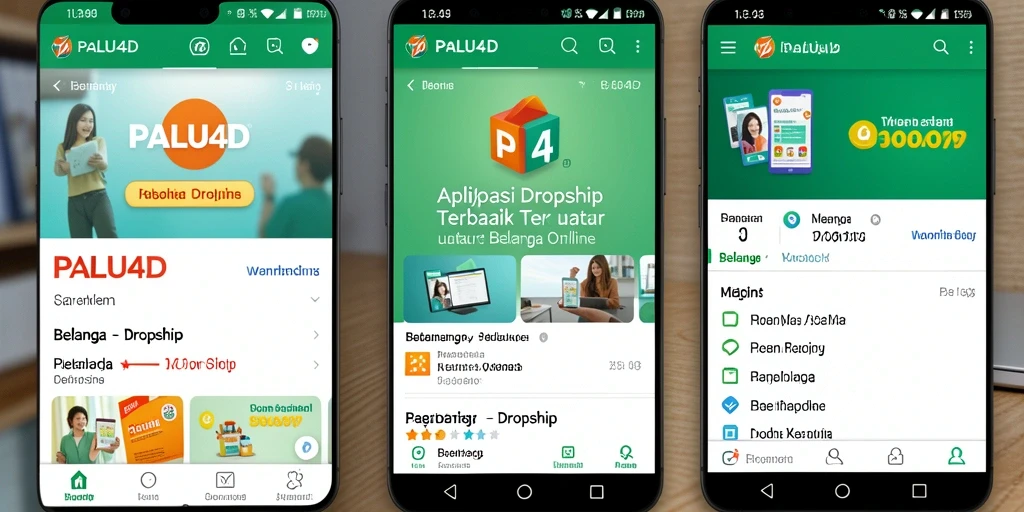 Antarmuka pengguna PALU4D yang menarik dan fungsional untuk Dropship.