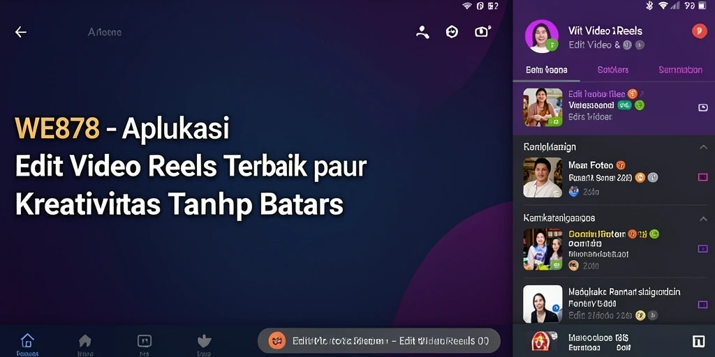 Antarmuka WE878 dengan fitur pengeditan video yang menarik dan intuitif.